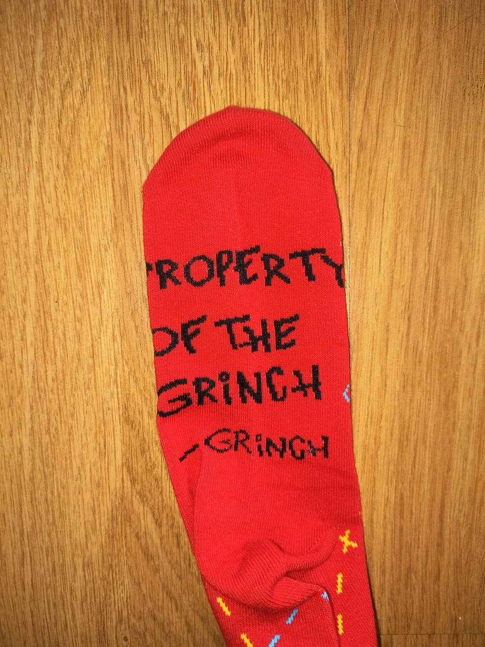 McDonald's Red Crew Socks with Grinch Characters OS